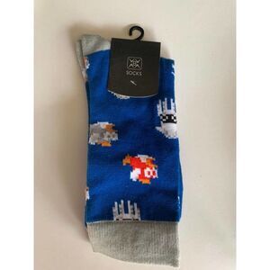 Retro mario bros blue Socks